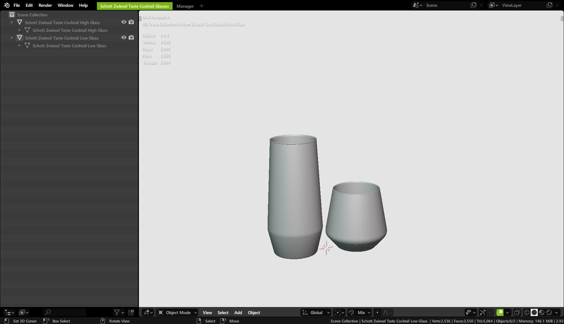 Schott Zwiesel Taste Cocktail Glasses 3D model_7