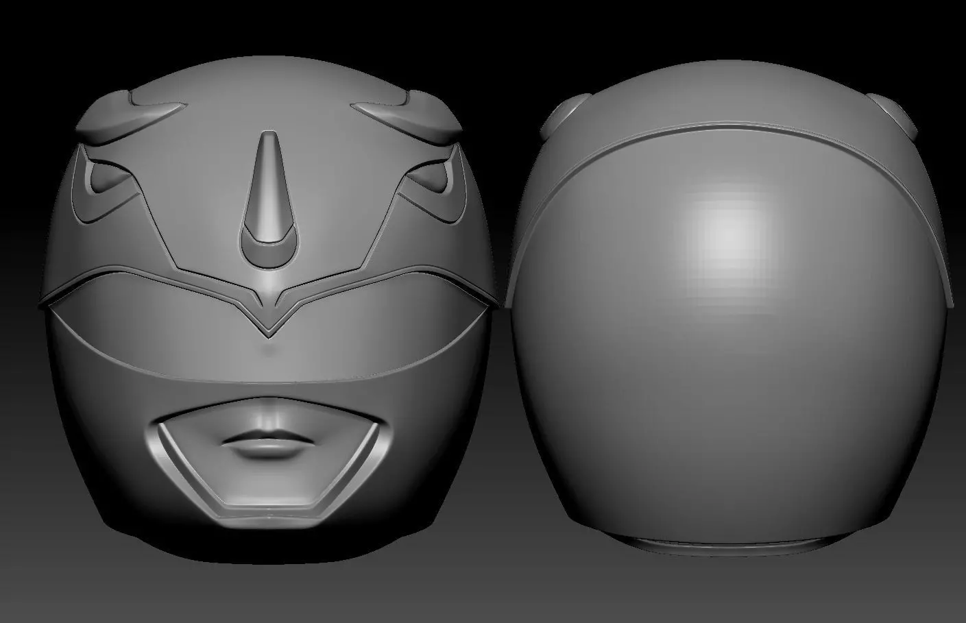 Power Rangers MMPR Blue Ranger Helmet and Coin Medal 3D print model_0