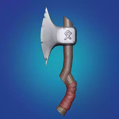 Stylized game ready axe low poly PBR