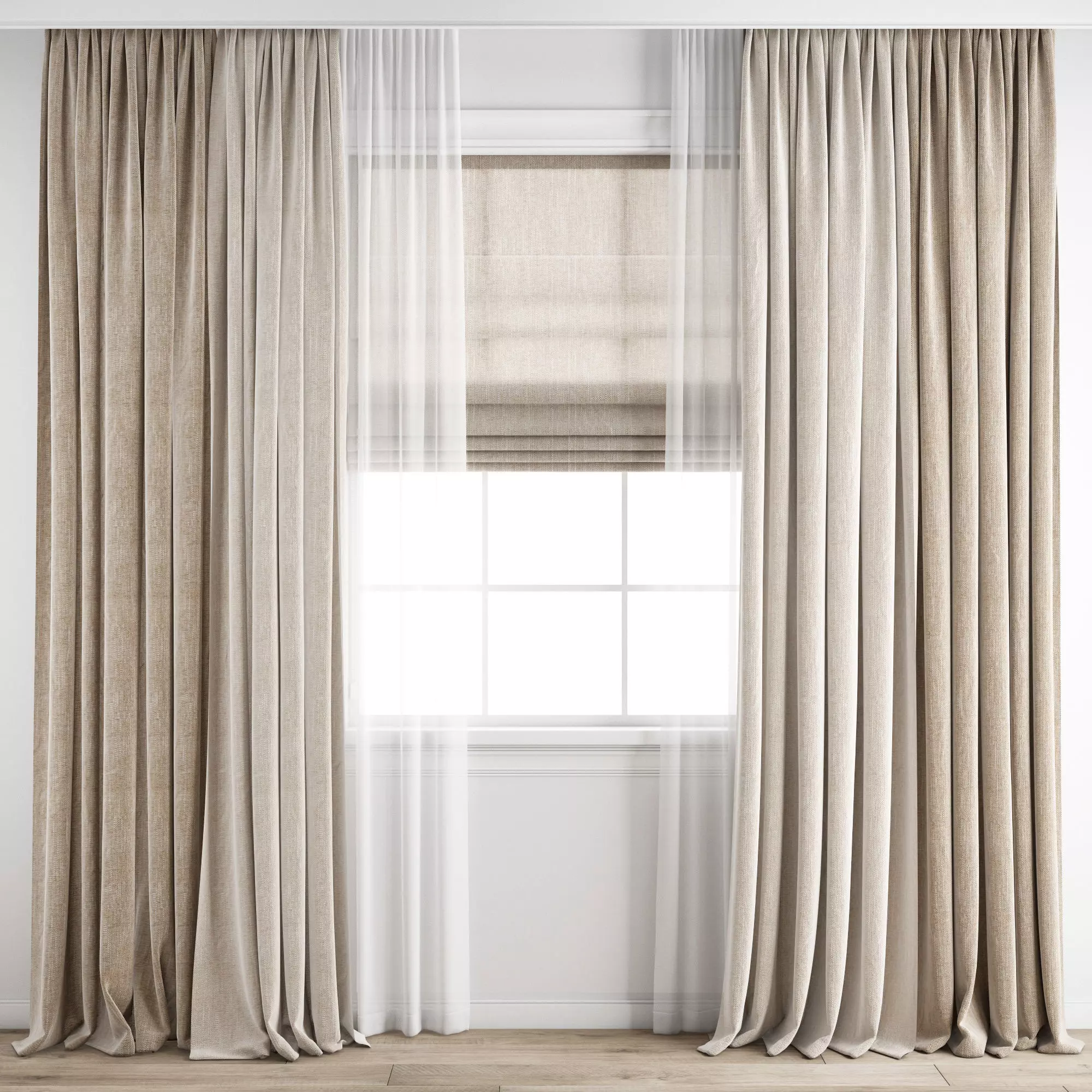 Curtain 229 3D model_0