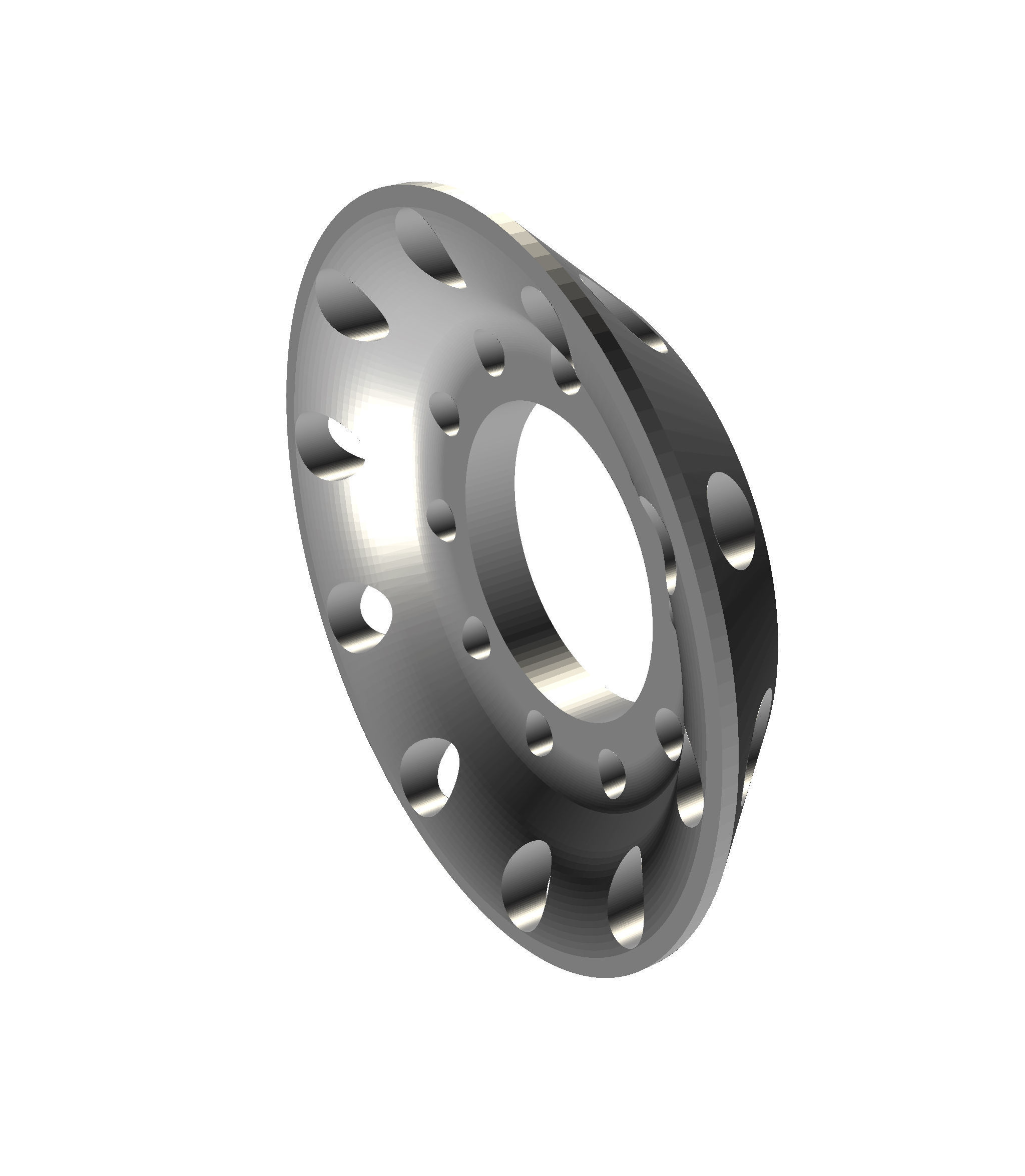 BIG RIG Alcoa 22point5 inch Alloy wheel and hub cover Reversible 3D print model_5