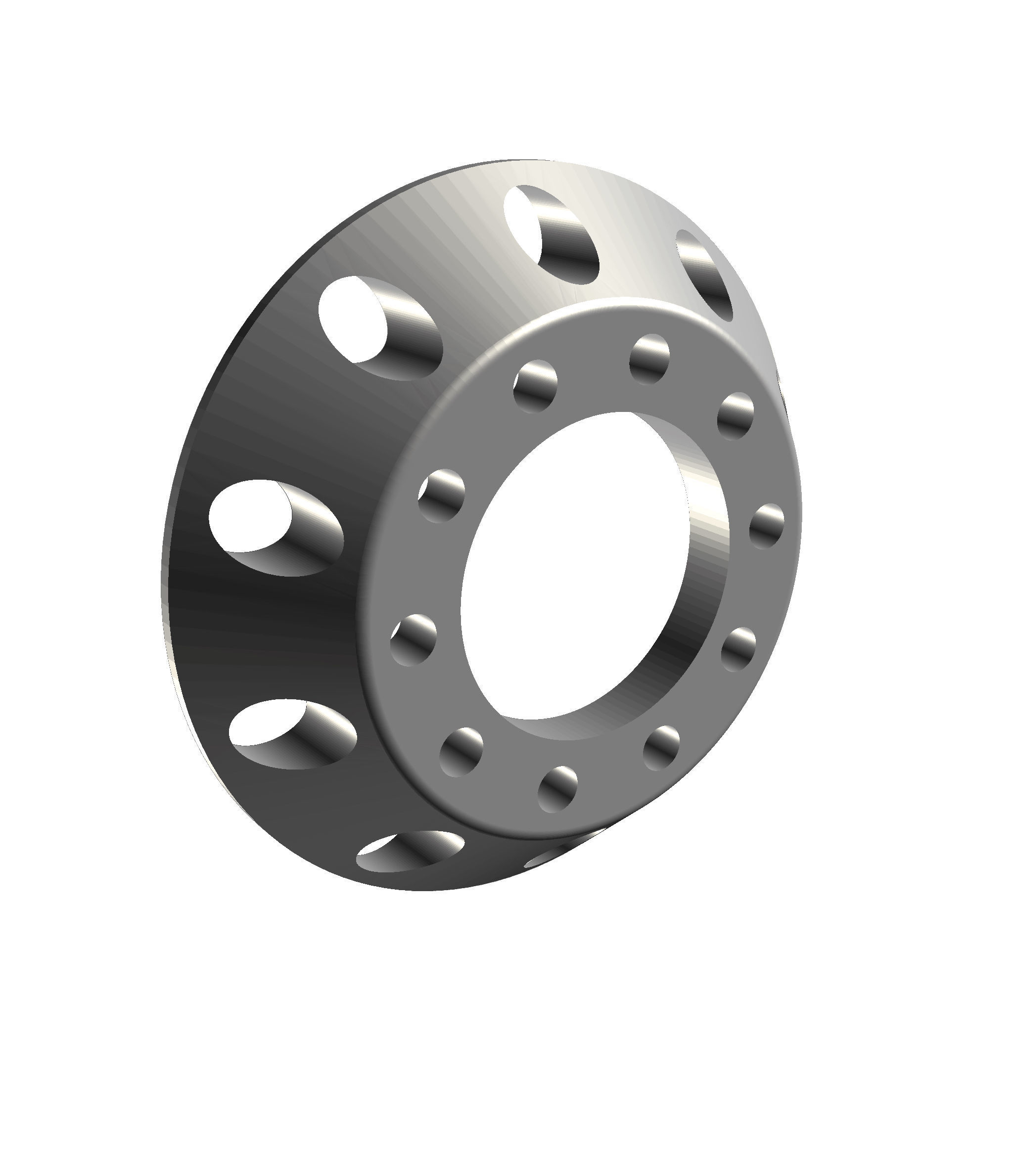 BIG RIG Alcoa 22point5 inch Alloy wheel and hub cover Reversible 3D print model_3