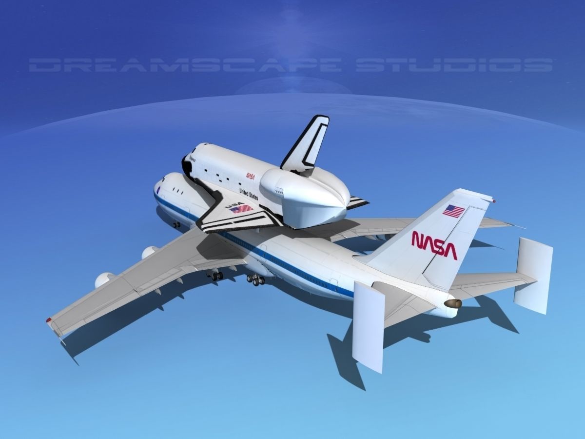 Space Shuttle Endeavour Transport LP 1-2 747 3D model_7