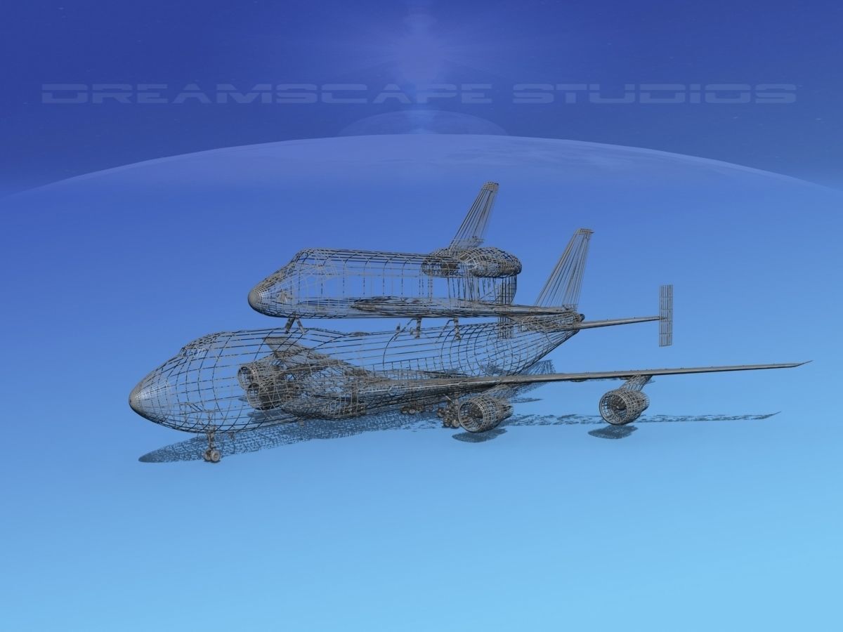 Space Shuttle Endeavour Transport LP 1-2 747 3D model_22