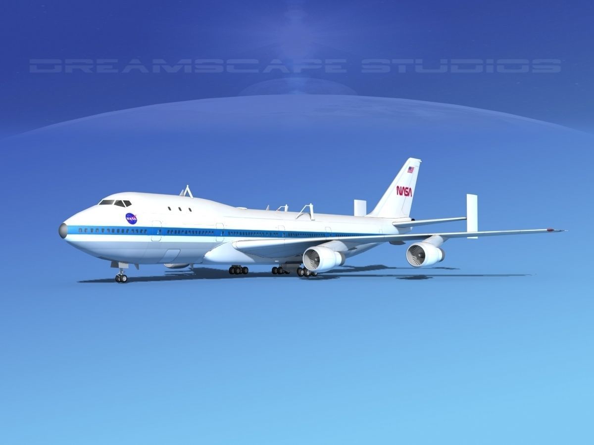 Space Shuttle Endeavour Transport LP 1-2 747 3D model_11