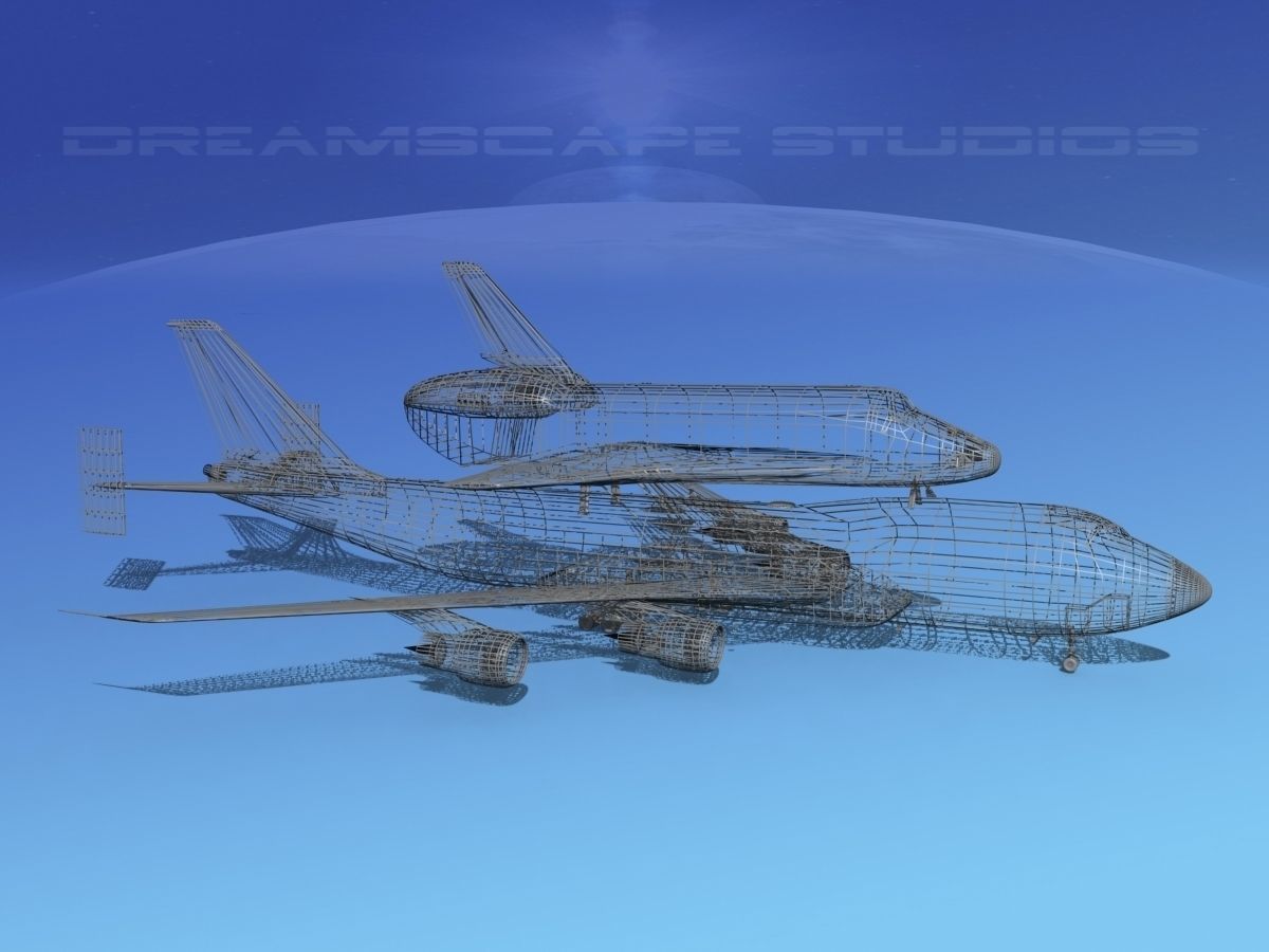 Space Shuttle Endeavour Transport LP 1-2 747 3D model_23