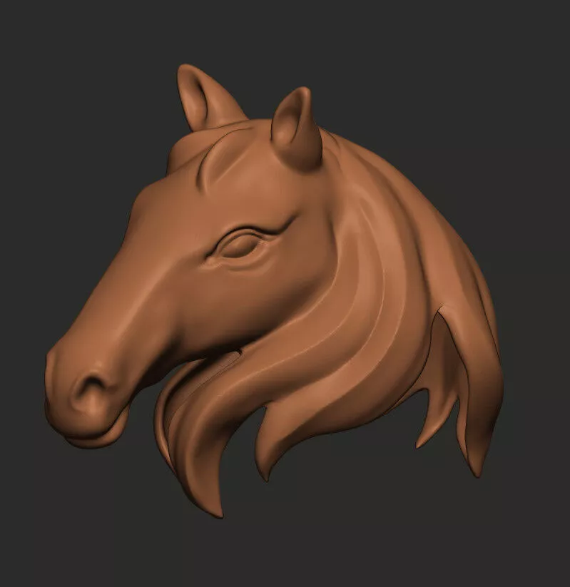 Horse Head for 3D Printing Free 3D print model