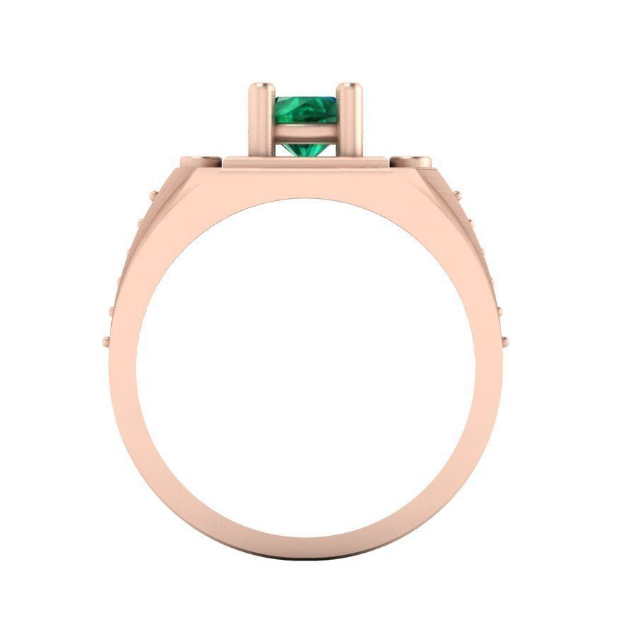 3d-model ring emerald and diamond engagement 3D print model_3