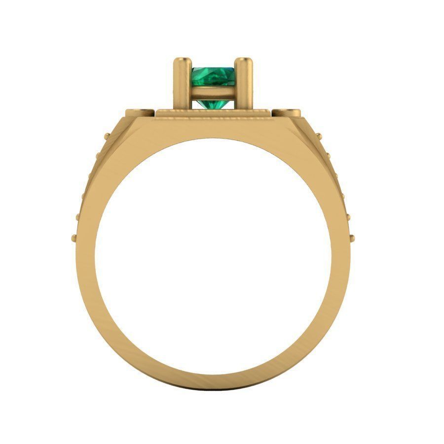 3d-model ring emerald and diamond engagement 3D print model_1