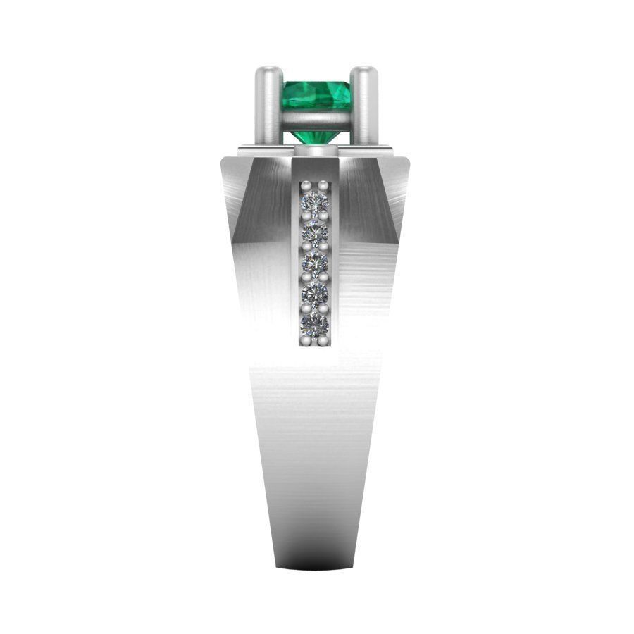 3d-model ring emerald and diamond engagement 3D print model_13