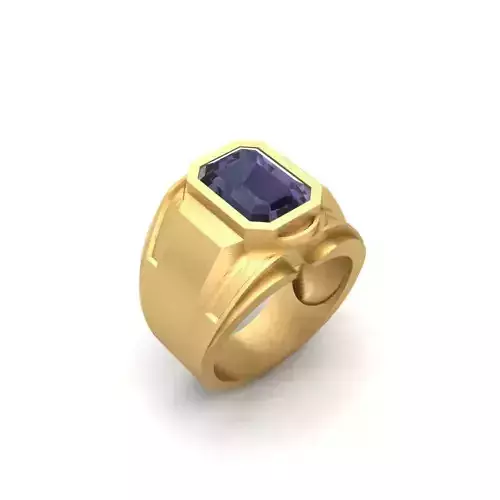 3d-model ring engagement with sapphire stone