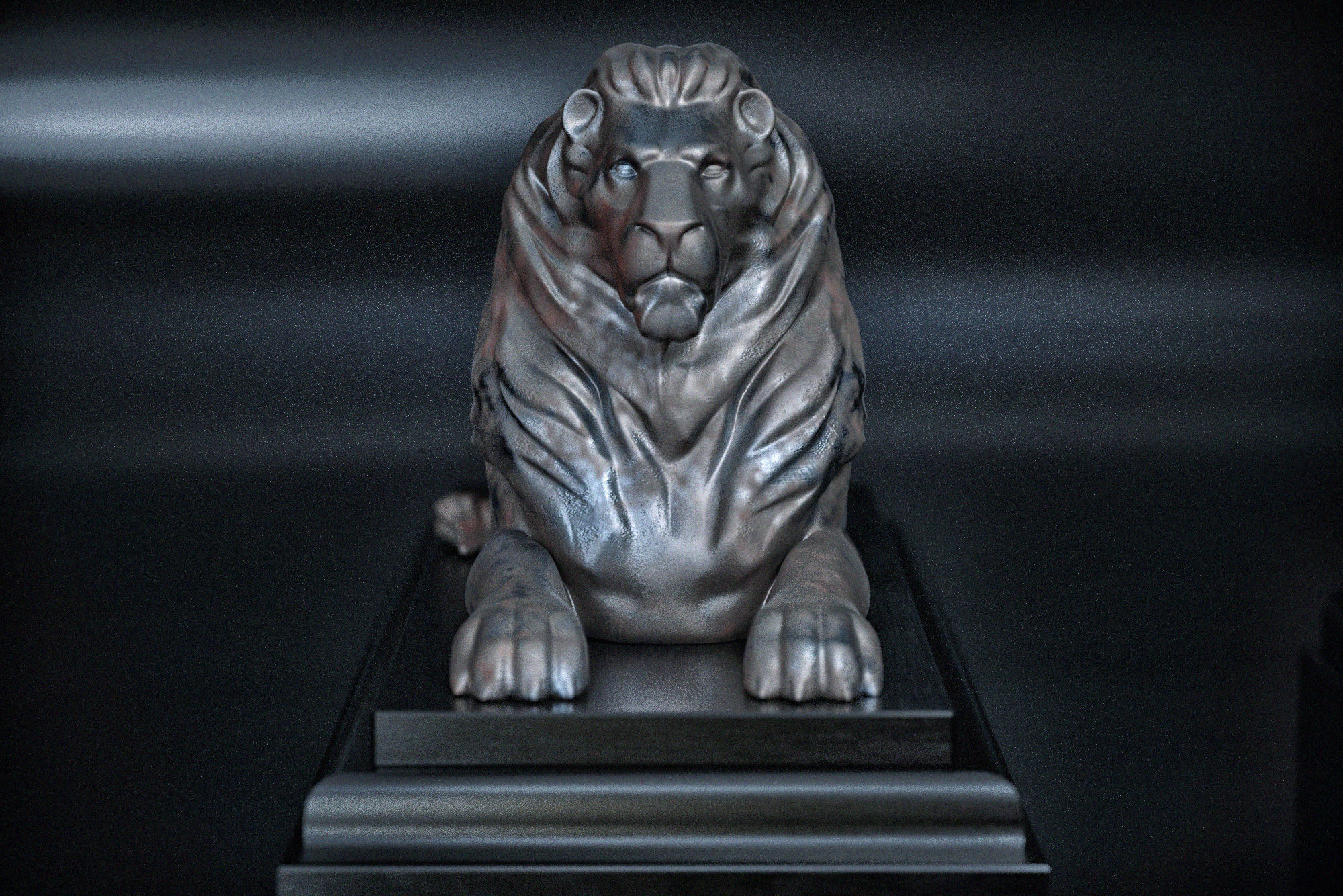 lion sculptures 3D model_6
