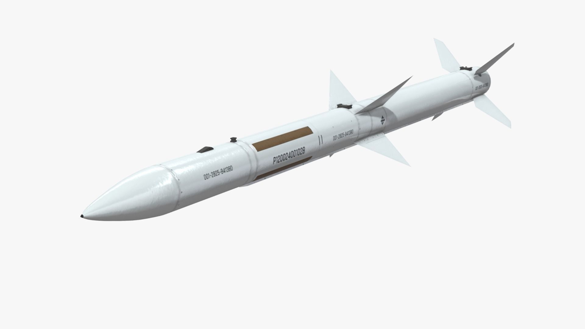 PL-12 Chinese BVR Air to Air Missile model Low-poly 3D model_2