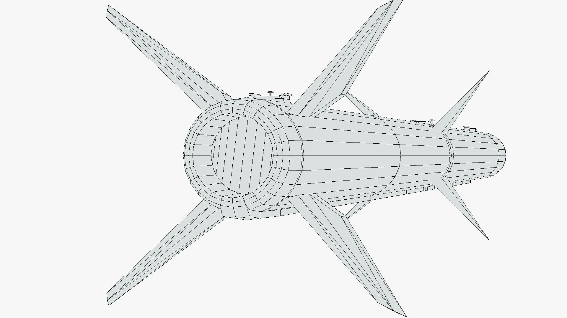 PL-12 Chinese BVR Air to Air Missile model Low-poly 3D model_10