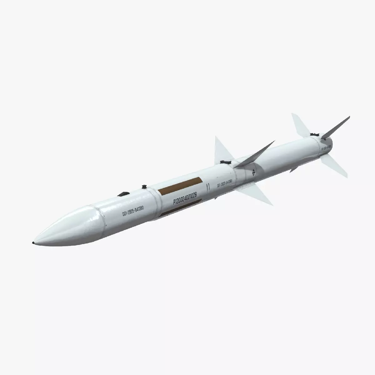 PL-12 Chinese BVR Air to Air Missile model Low-poly 3D model_0