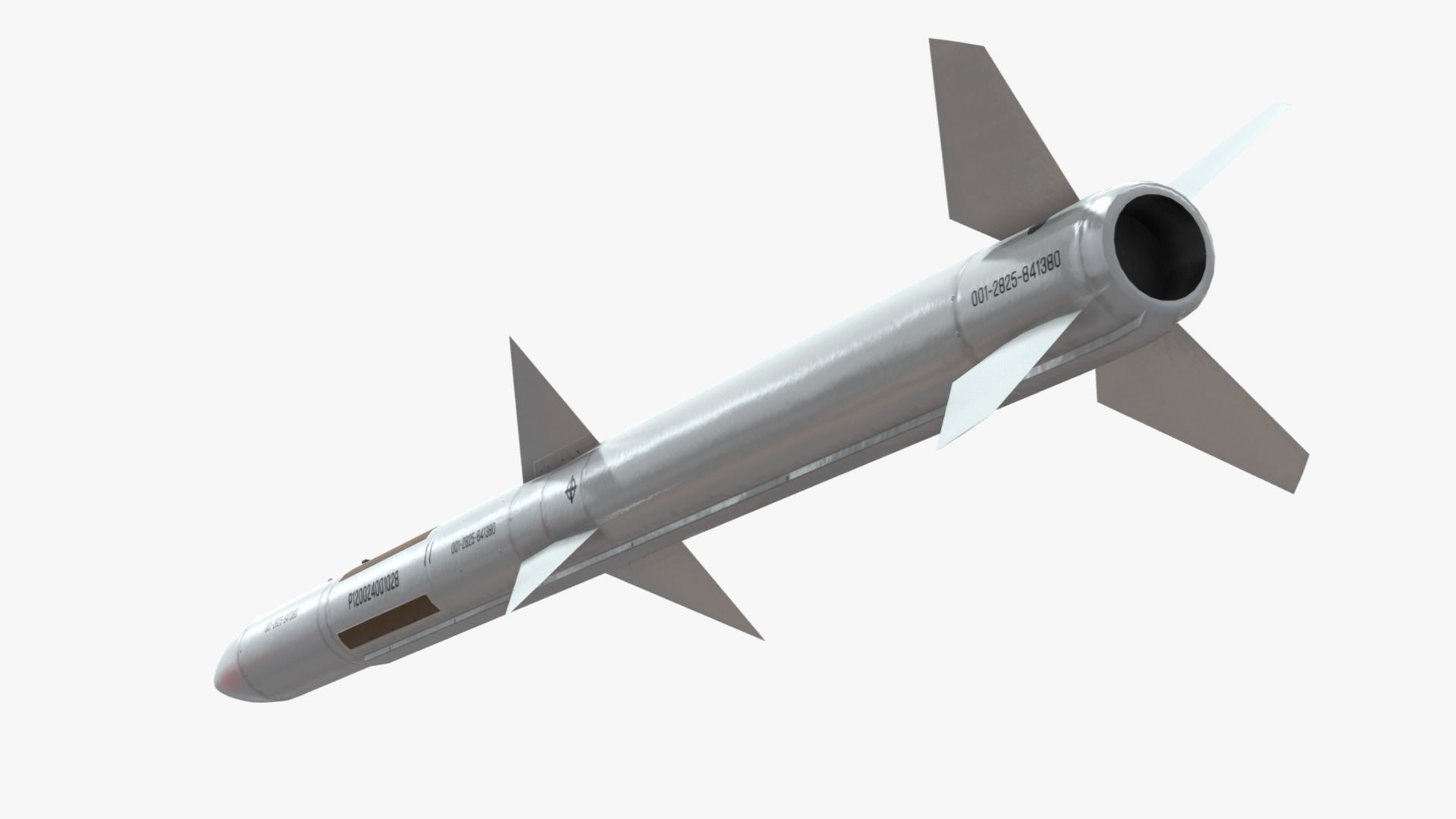 PL-12 Chinese BVR Air to Air Missile model Low-poly 3D model_5
