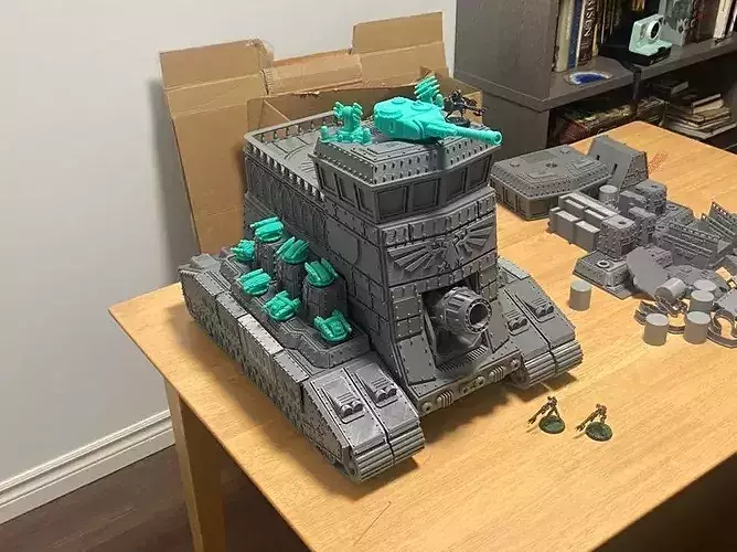 HQ infantry Tank 28mm size   3D print model 6