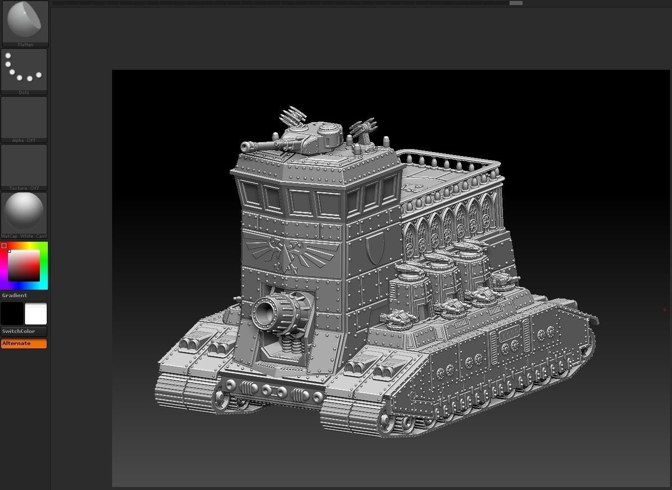 HQ infantry Tank 28mm size   3D print model_1