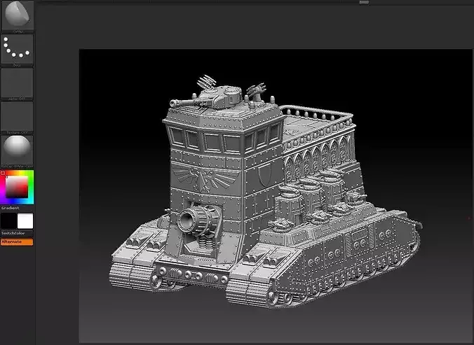 HQ infantry Tank 28mm size   3D print model 2