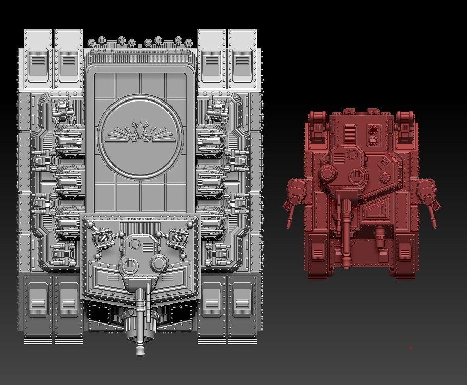 HQ infantry Tank 28mm size   3D print model_6
