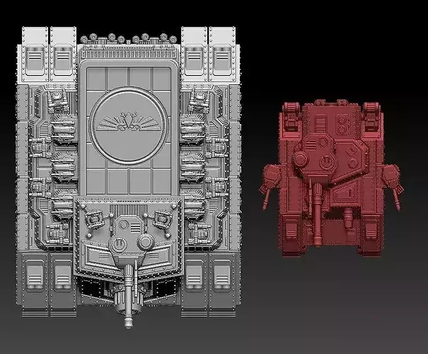HQ infantry Tank 28mm size   3D print model 7