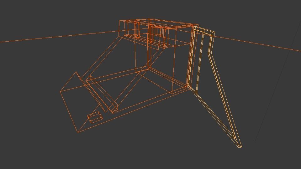 Universal Box Low-poly 3D model_2