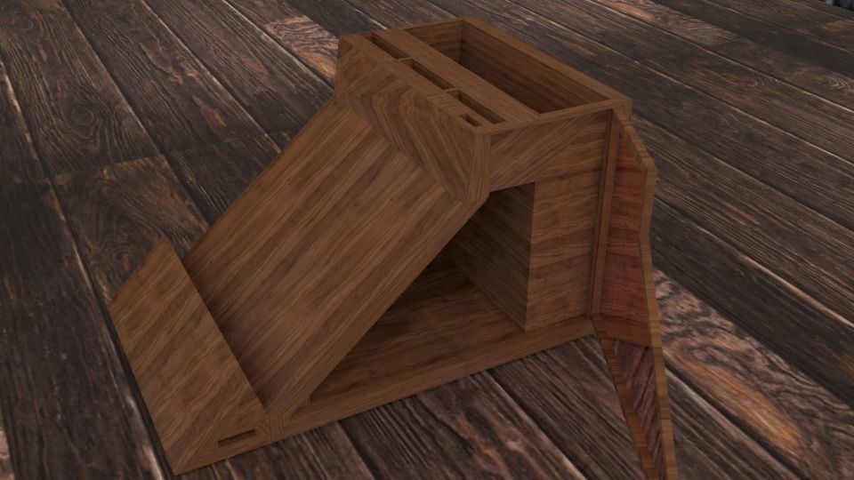 Universal Box Low-poly 3D model_3