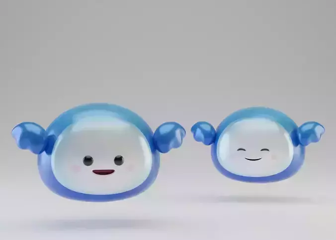 Blue mini cute creature