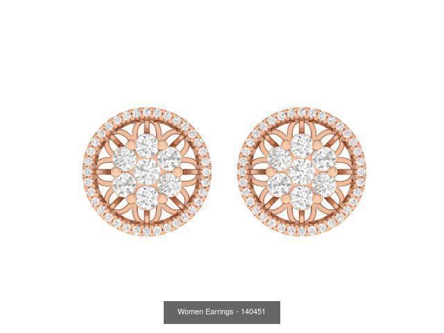 80 Solitaire Diamond studs earrings  3D Model Collection_26