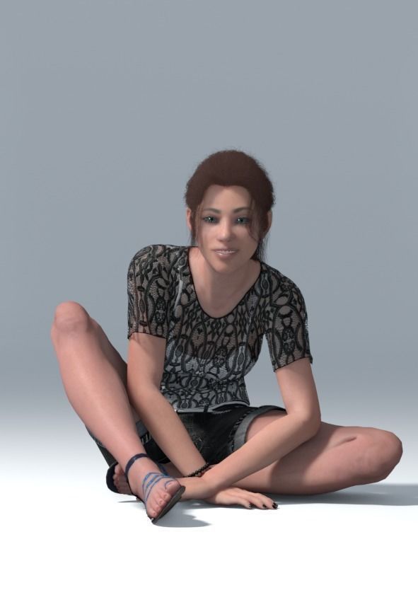 Metahuman 02 Tina Low-poly 3D model_16