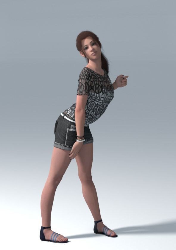 Metahuman 02 Tina Low-poly 3D model_15