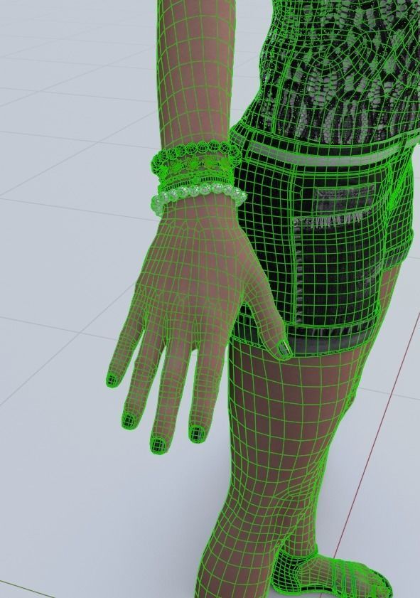 Metahuman 02 Tina Low-poly 3D model_6