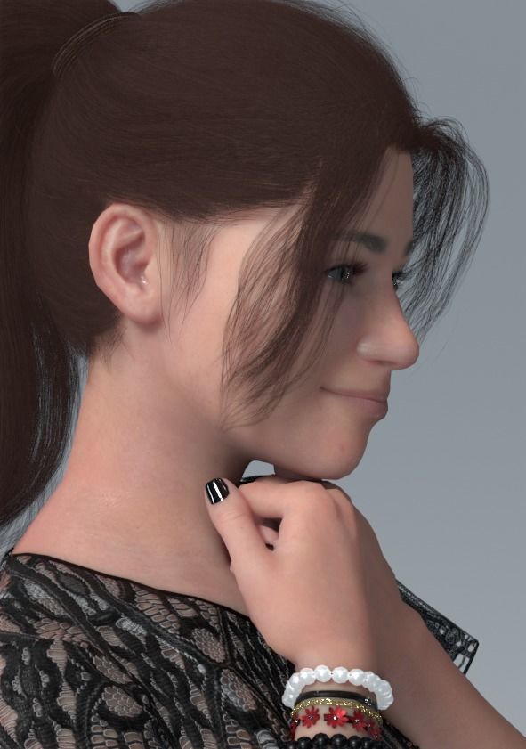 Metahuman 02 Tina Low-poly 3D model_13