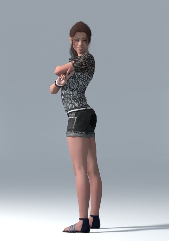 Metahuman 02 Tina Low-poly 3D model_14