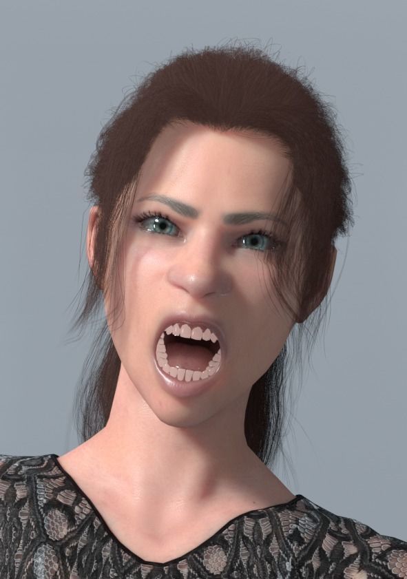 Metahuman 02 Tina Low-poly 3D model_3