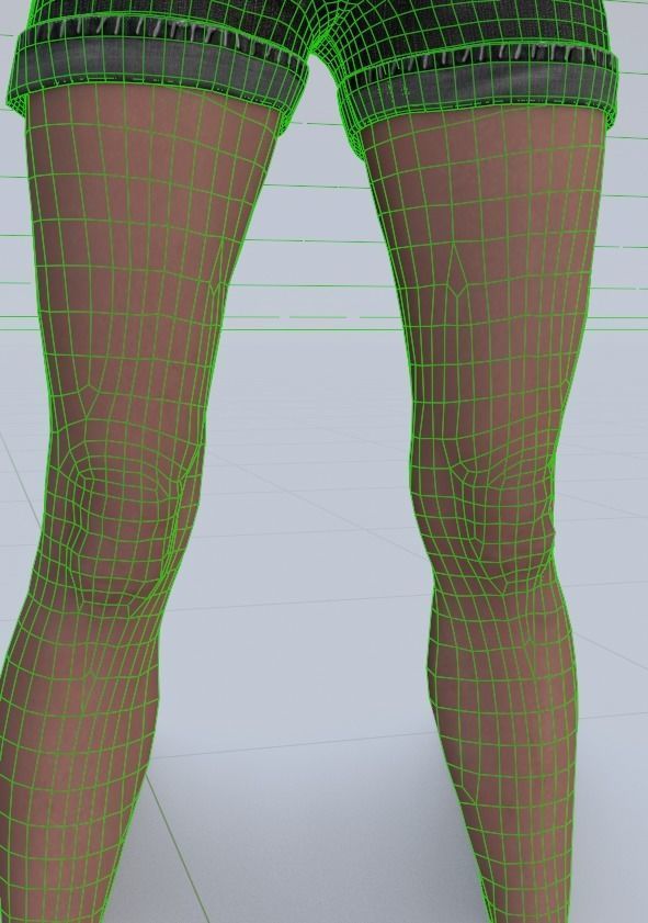 Metahuman 02 Tina Low-poly 3D model_8