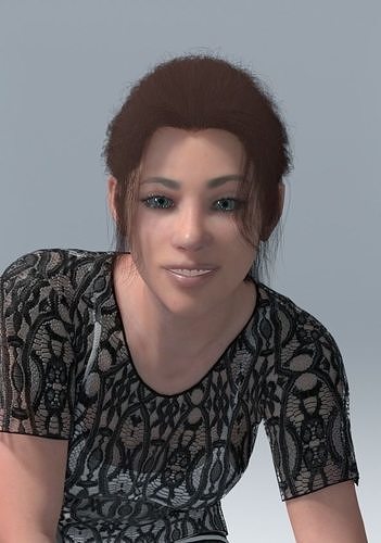 Metahuman 02 Tina Low-poly 3D model