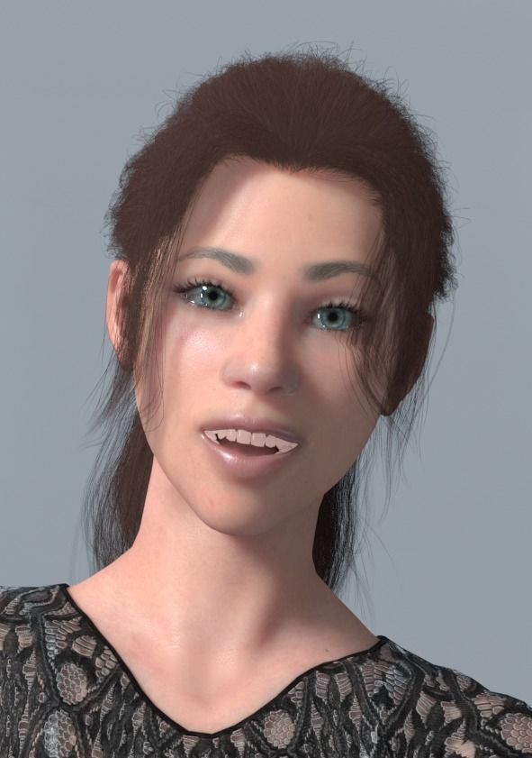 Metahuman 02 Tina Low-poly 3D model_1