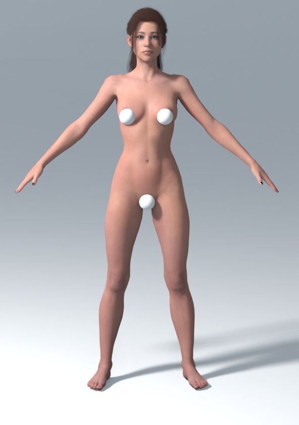Metahuman 02 Tina Low-poly 3D model_18