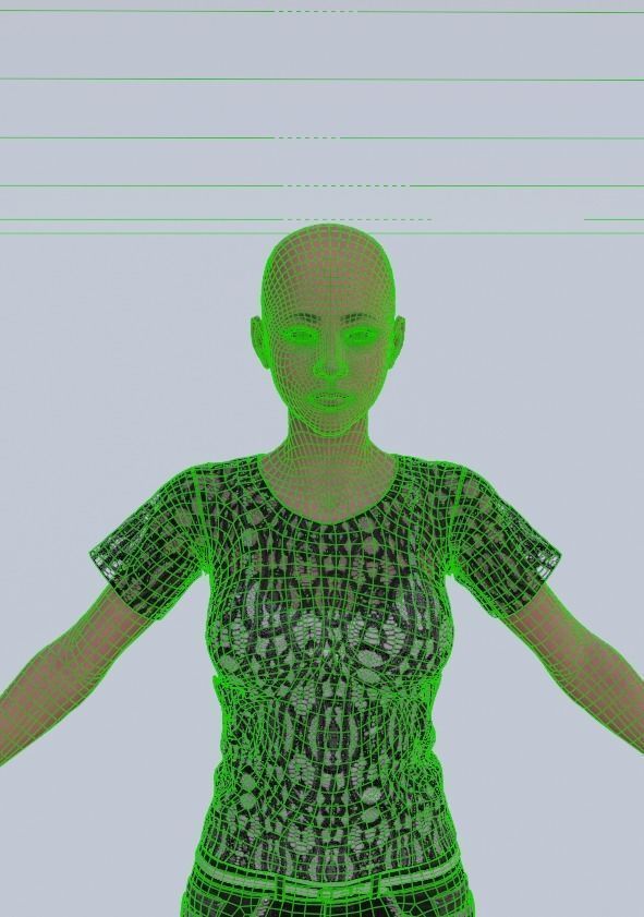 Metahuman 02 Tina Low-poly 3D model_5