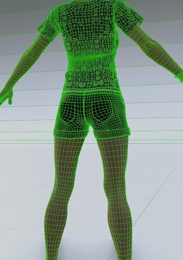 Metahuman 02 Tina Low-poly 3D model_10