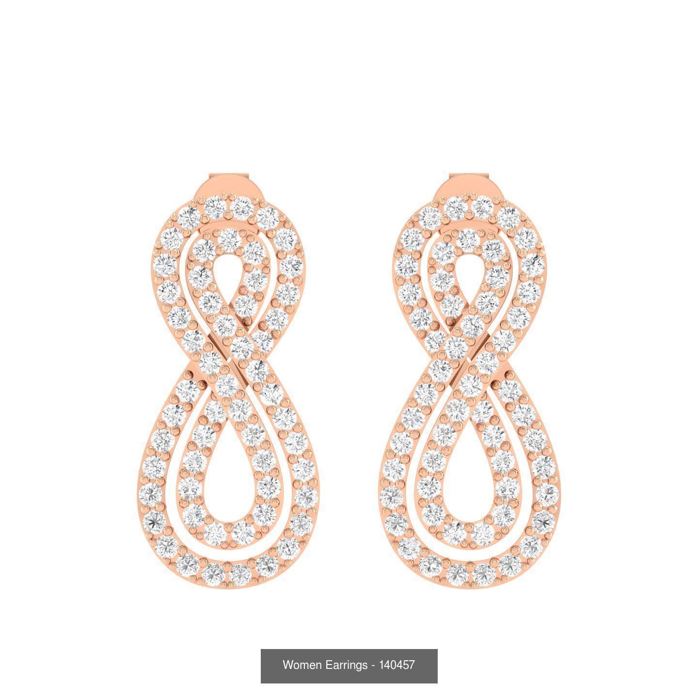 92 Diamond Drops earrings  3D Model Collection_66