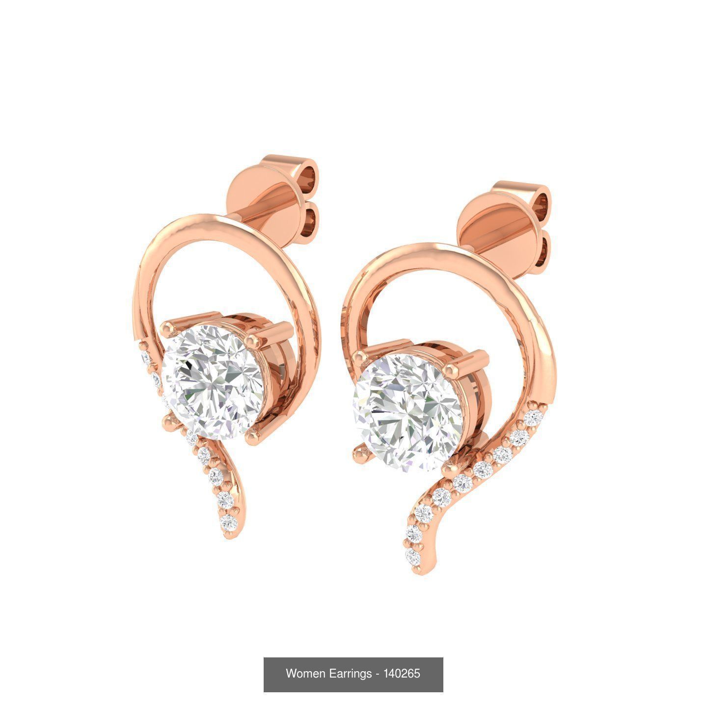 92 Diamond Drops earrings  3D Model Collection_72