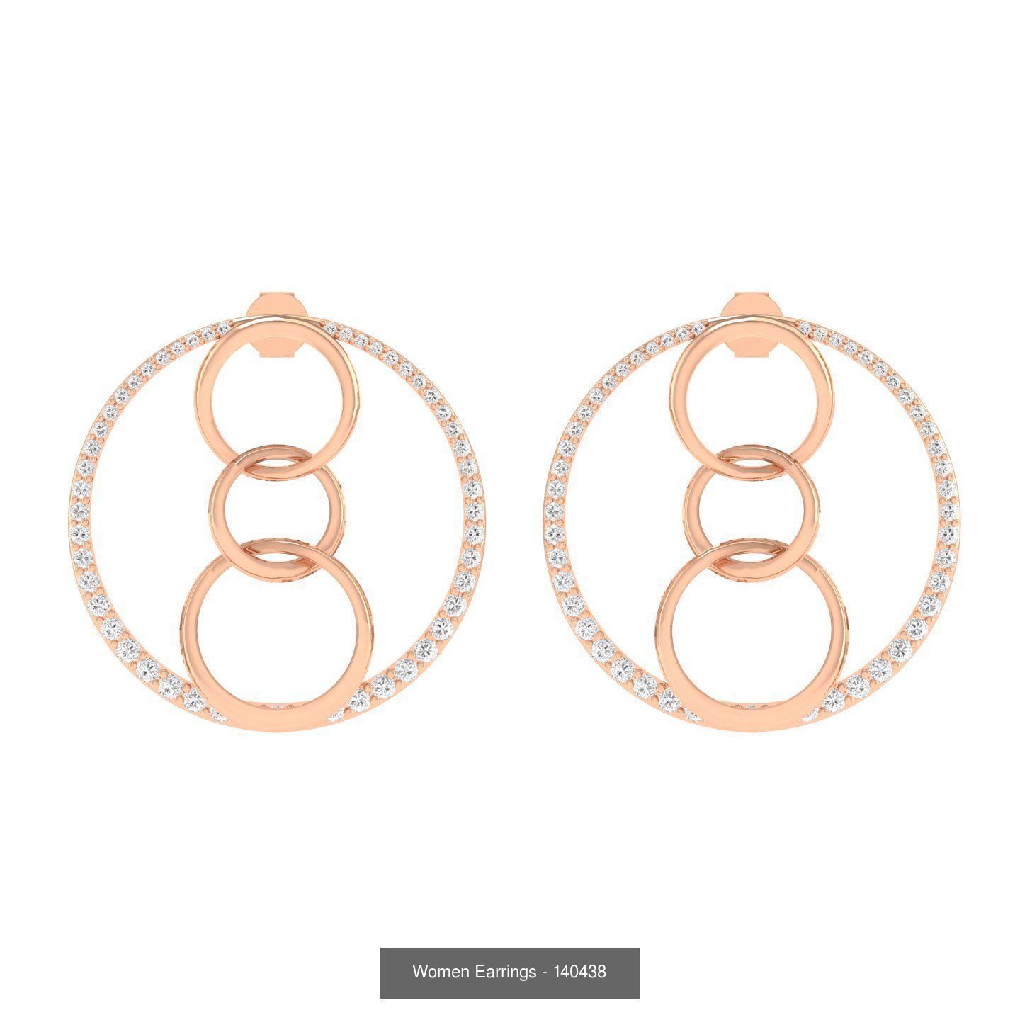 92 Diamond Drops earrings  3D Model Collection_67