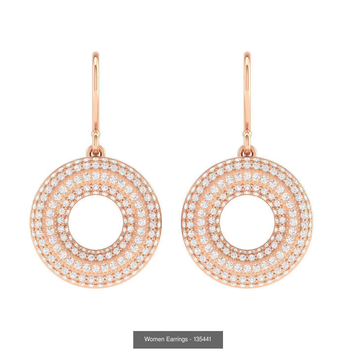 92 Diamond Drops earrings  3D Model Collection_82