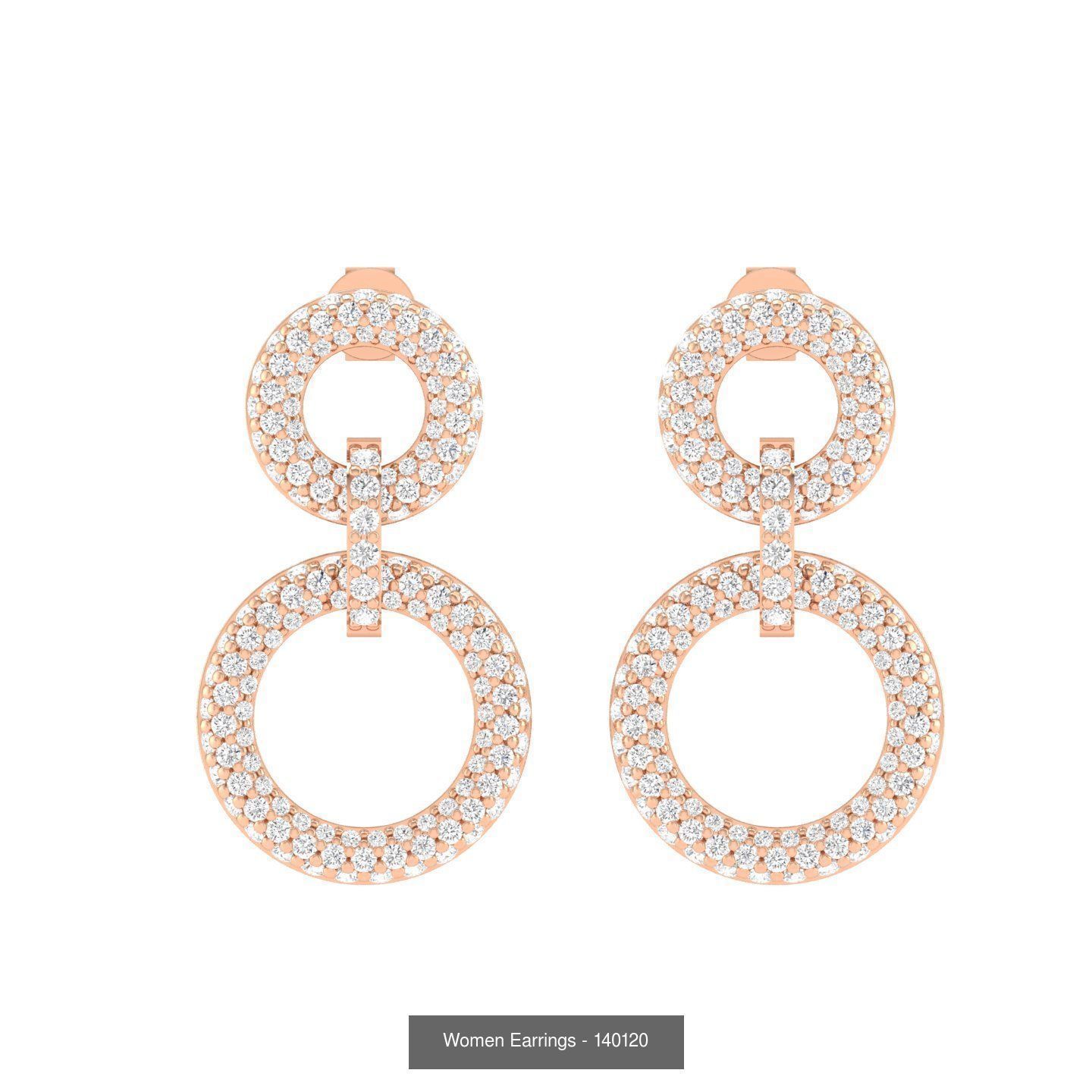 92 Diamond Drops earrings  3D Model Collection_76