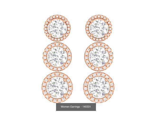 92 Diamond Drops earrings  3D Model Collection_71