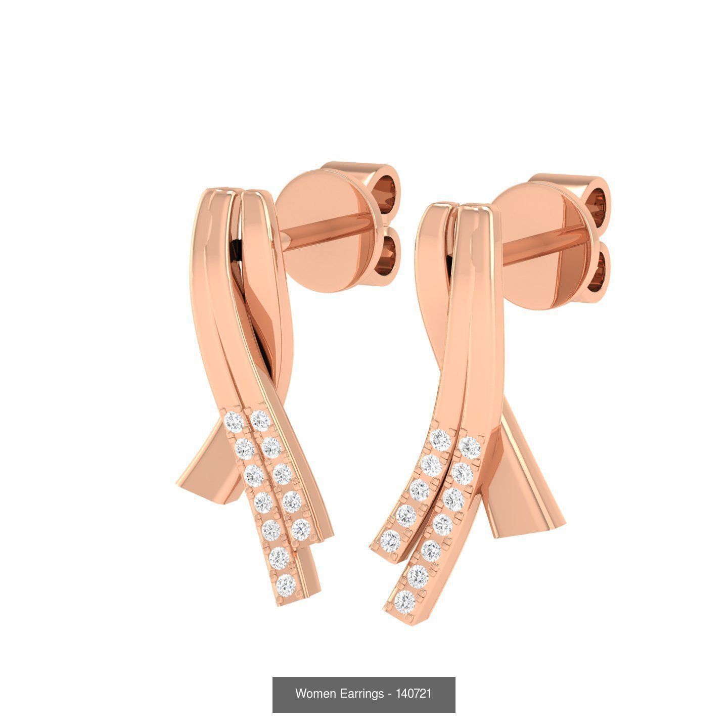 92 Diamond Drops earrings  3D Model Collection_58