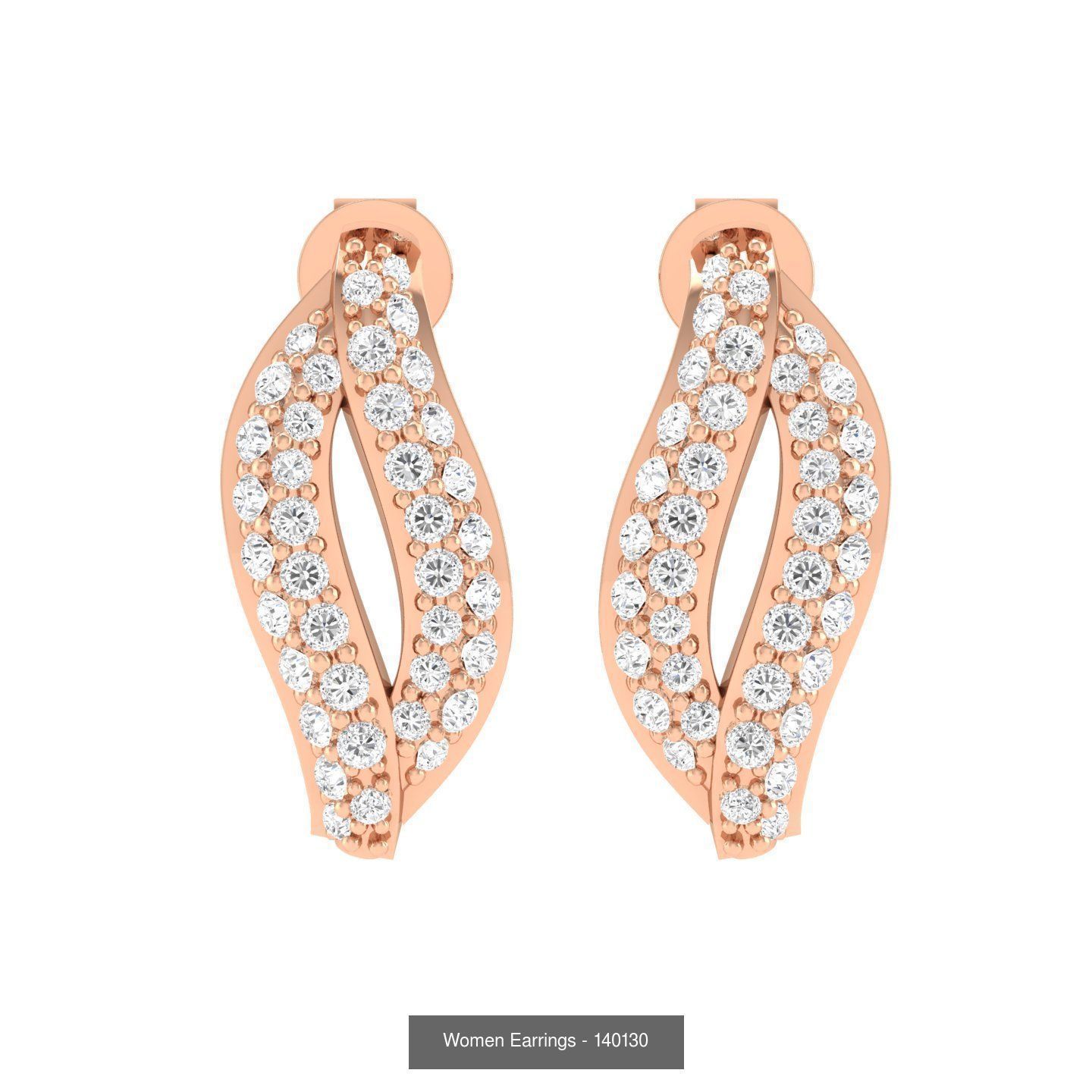 92 Diamond Drops earrings  3D Model Collection_74