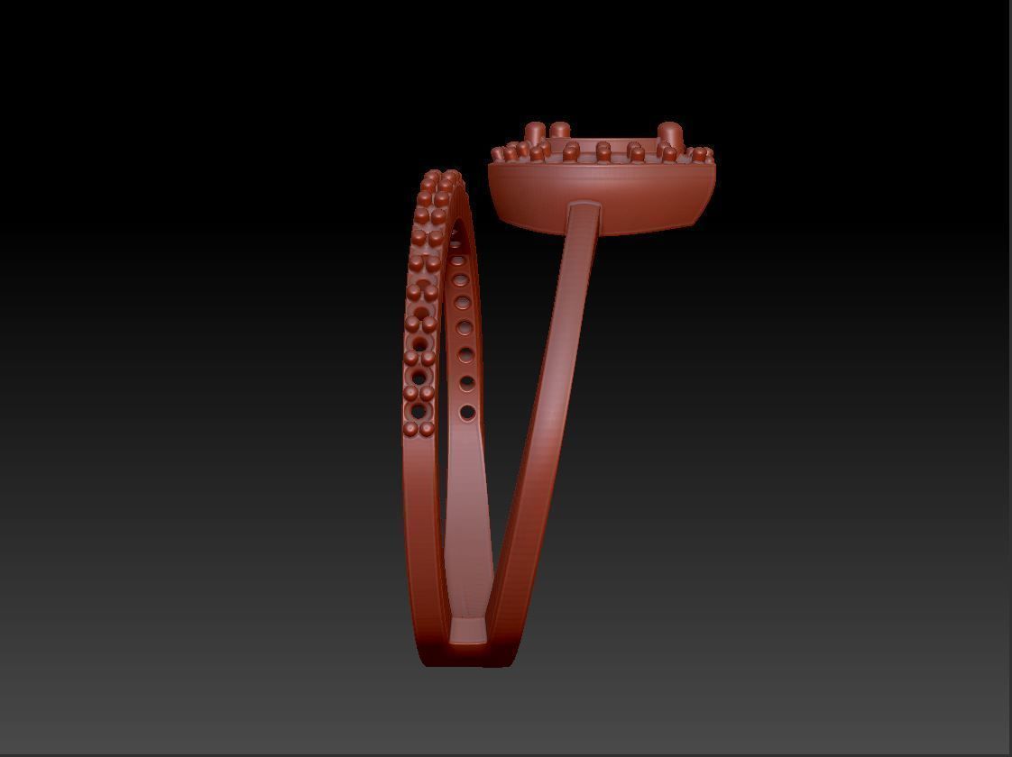 Diamond Ring Marquise 3D print model_8
